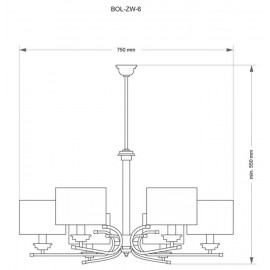 Люстра Kutek Mood BOLT BOL-ZW-6(N)